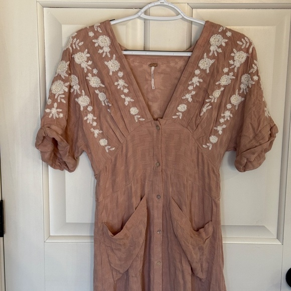 Free People Love To Love You Embroidered Midi Dress 45092 - Picture 3 of 13
